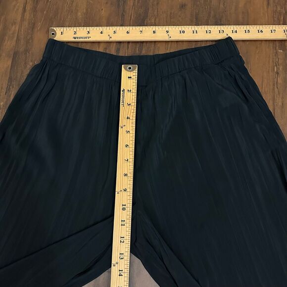 SOLID & STRIPED Milly Pants Black Elastic Waist High Rise Wide Leg NWOT - Picture 12 of 14